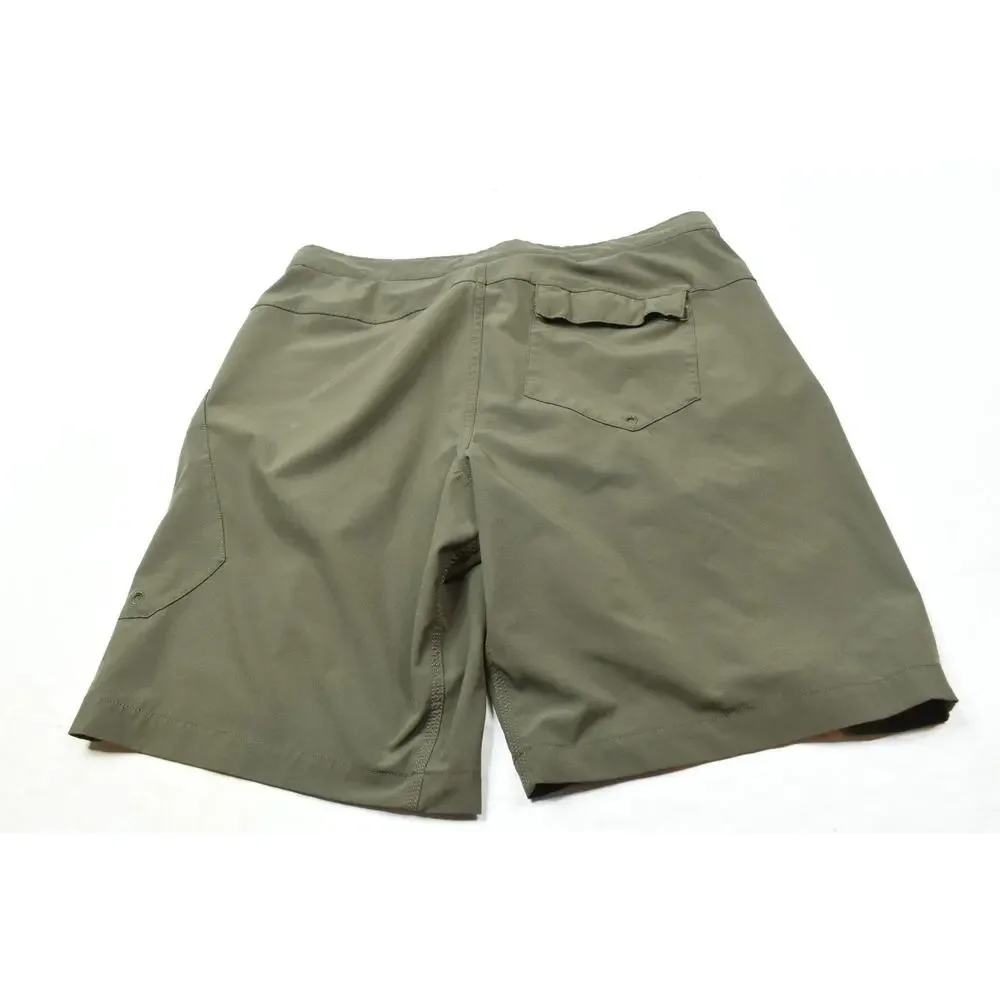 The North Face Paramount Trail Shorts Mens 36 Green Belted Relaxed Fit Hiking